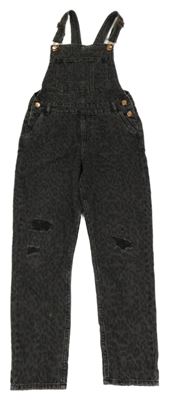 Šedo-černé laclové rifle s leopardím vzorem M&S