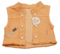 Nová - Oranžová vesta s kamienkami