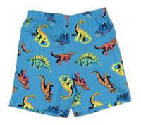 Modré bavlnené kraťasy s dinosaurami Primark