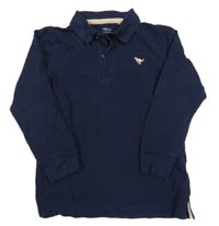 Tmavomodré polo triko s dinem Next