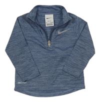 Modrošedé žíhané funkčné tričko zn. Nike