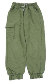 Khaki tepláky s vreckom