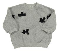 Šedá mikina s mašlemi H&M