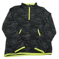 Čierno-sivá vzorovaná športová mikina Ergeenomixx