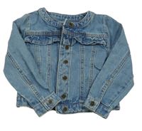 Modrá rifľová bunda s volánikom M&S