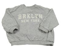 Sivá melírovaná mikina s nápisom H&M