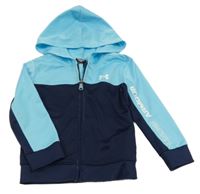 Světle-tmavomodrá sportovní propínací mikina s kapucí Under Armour