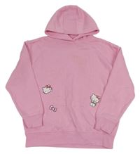 Růžová mikina s 3D Kitty a kapucí 
