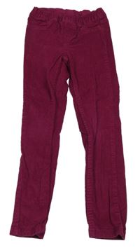 Vínové elastické manšestráky Kiki&Koko