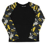 Černo-vzorované triko s Batmanem 