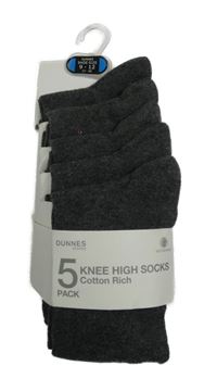 Nové - 5x Tmavošedé ponožky Dunnes vel.27-30
