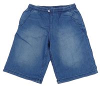 Modré teplákovo/riflové kraťasy H&M