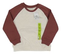 Nové - smetanovo-vínová mikina Primark