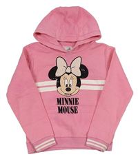 Růžová mikina s Minnií a kapucí Disney