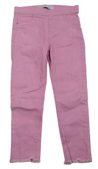 Růžové džegíny s ošoupáním Denim 