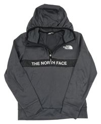 Šedá funkční sportovní mikina s logem The North Face