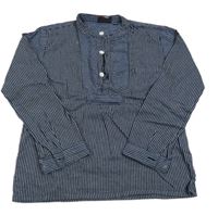 Tmavomodrá prúžkovaná polo košeľa