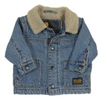 Modrá rifľová zateplená bunda Next