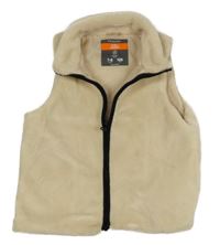 Béžová chlpatá podšitá vesta Primark