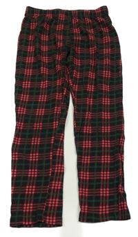 Čierno-ružovo-zelené kockované legíny Pepperts