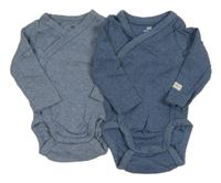 2x Svetlomodré + modré rebrované body H&M