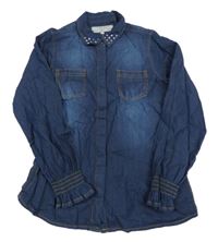 Tmavomodrá halenka s kamínky Piazaitalia