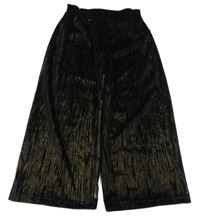 Černo-zlaté sametové culottes kalhoty Name it