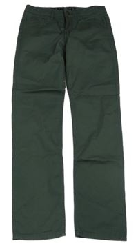 Khaki slim fit plátěné kalhoty H&M