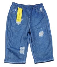 Nové - Modré legíny riflového vzhledu Shein