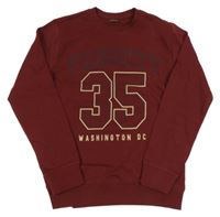 Mahagónovoá mikina s číslom OVS