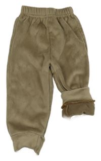 Béžové plyšové nohavice