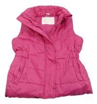 Ružová šušťáková prešívaná zateplená vesta X-mail