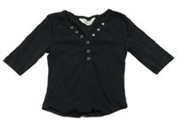 Čierne crop tričko H&M