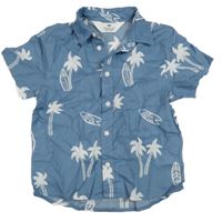 Modrá košeľa s palmami H&M