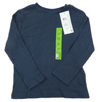 Nové - Tmavomodré vzorované triko Primark