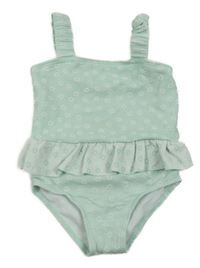 Světlezelené květované jednodílné plavky s volánem River Island