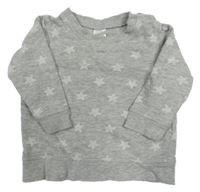 Sivá melírovaná mikina s hviezdičkami H&M