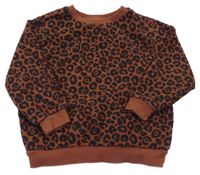 Hnedo-čierna vzorovaná oversize mikina H&M