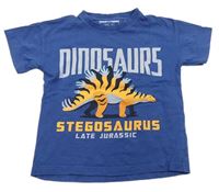 Tmavomodré tričko s dinosaurom a nápismi Next