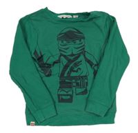 Tmavozelená mikina s lego NINJAGO H&M