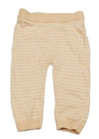 Meruňkovo-biele pruhované pletené tepláky George