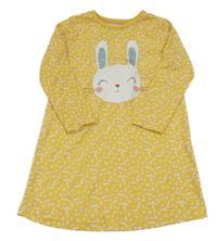 Okrová kytičkovaná noční košile se zajíčkem George