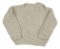 Smotanový rebrovaný sveter George