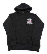 Čierna mikina s kamionem a vreckom a kapucňou KOBRA