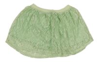 Svetlozelená čipková sukňa s kvetmi Kiki&Koko