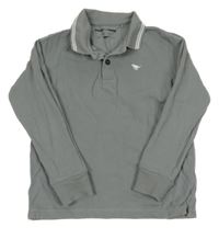 Šedé mikinotriko s dinosaurom a golierikom s pruhmi Next