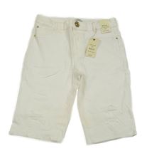 Nové - smetanové mid rise riflové kraťasy s prošoupáním RIVER ISLAND