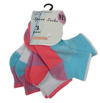 Nové - 3x - Teplé ponožky - Bílo/růžovo/azurovo/křiklavě růžové vel. 36-40