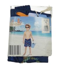 Nové - tmavomodré plážové kraťasy s dinosaury Lily & Dan