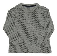 Sivé melírované vzorované tričko lupilu